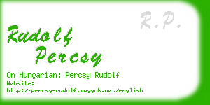 rudolf percsy business card